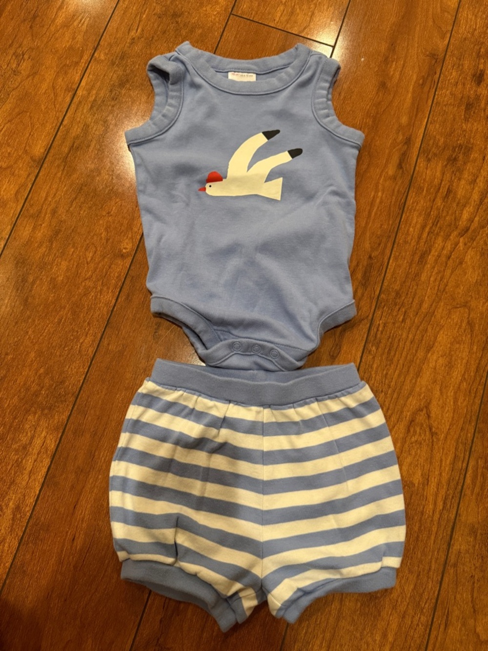 NWOT** Hanna Andersson Baby Sleeveless Bodysuit & Bloomers Set, 6-12M